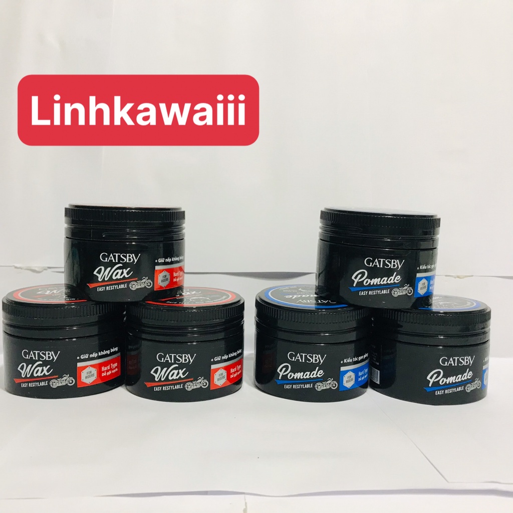 Keo vuốt tóc khô giữ nếp tạo kiểu định hình tóc nam Gatsby Hair Pomade Easy Restylable 65g