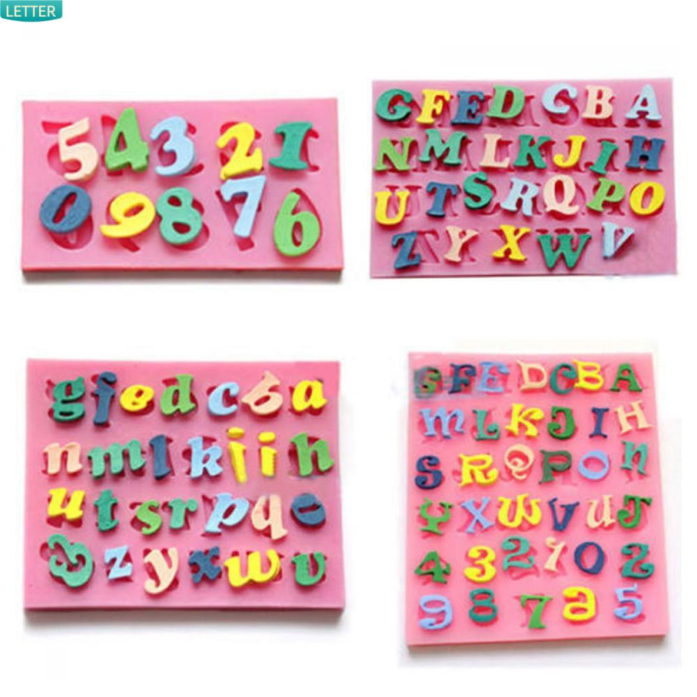 Khuôn Silicone Làm Bánh Tạo Hình Chữ Cái Và Số Độc Đáo Tiện Dụng