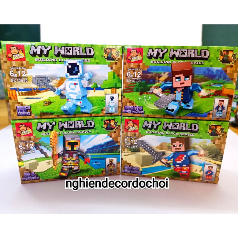 Lego miniworld, bộ 10 hộp lego. Cam kết đẹp như ảnh. Mini world