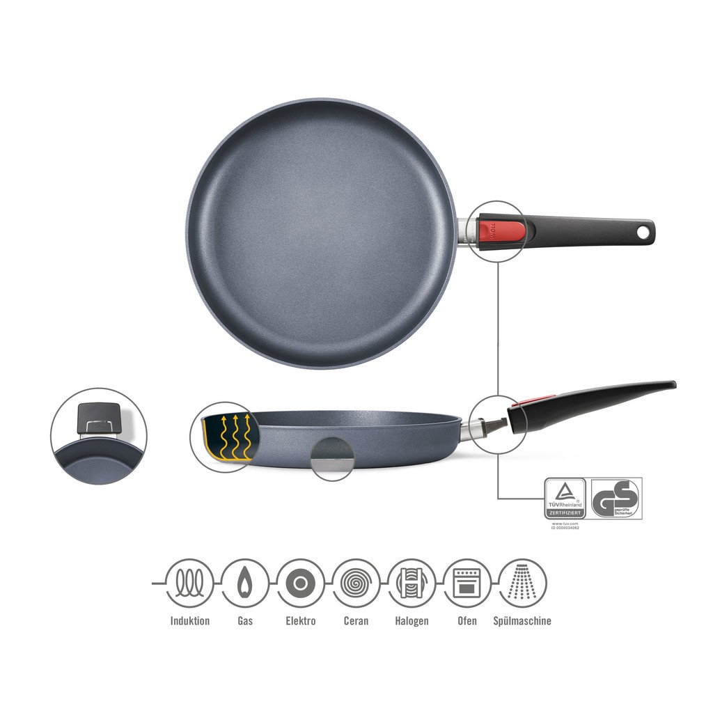 Chảo chống dính bếp từ Woll Eco Lite Fry Pan 20 cm - 24 cm - 28 cm