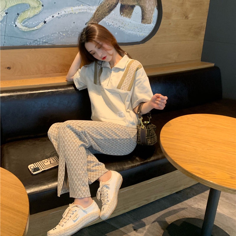 Set Áo Kiểu + Quần Ống Rộng Thời Trang Cho Nữ