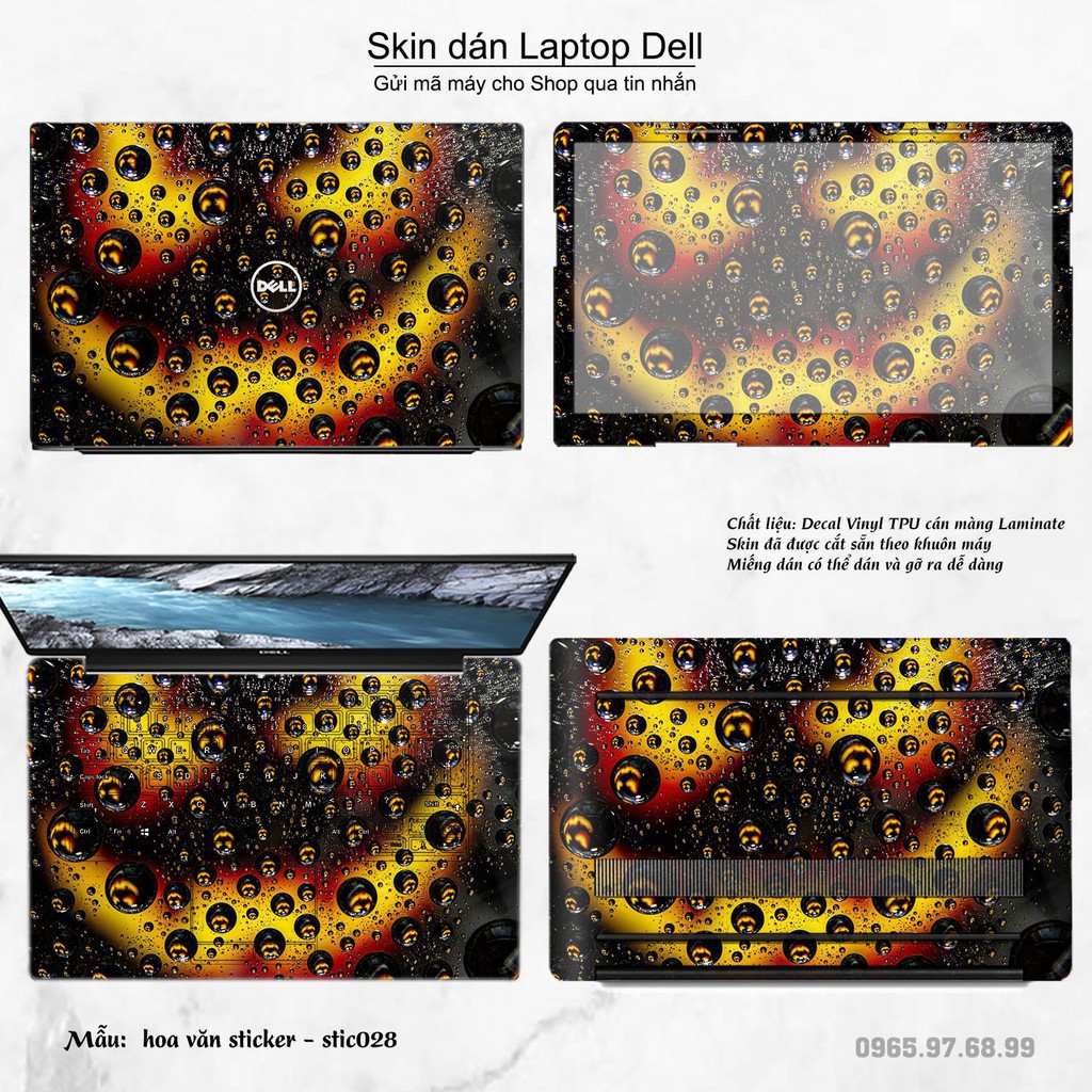 Skin dán Laptop Dell in hình Hoa văn sticker nhiều mẫu 5 (inbox mã máy cho Shop)