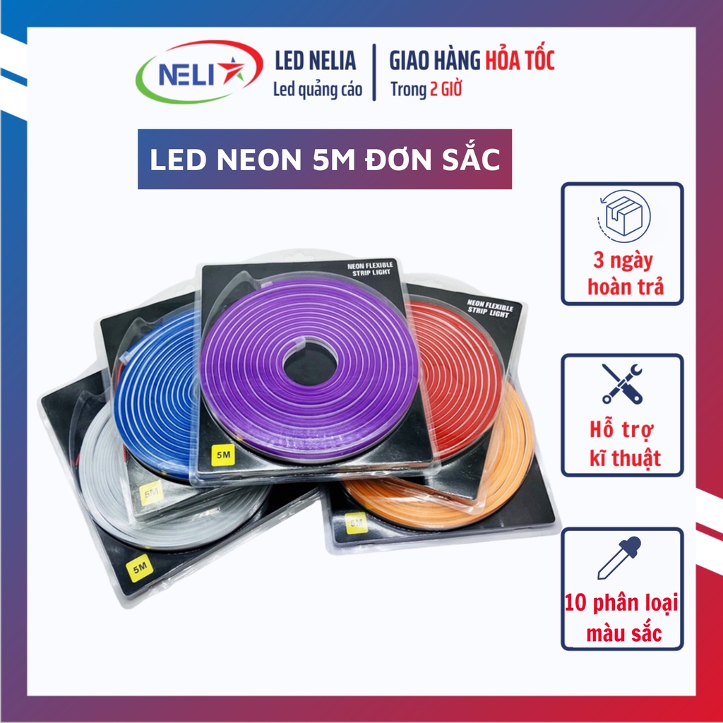 Cuộn LED NEON 5 MÉT 12V trang trí, uốn chữ quảng cáo