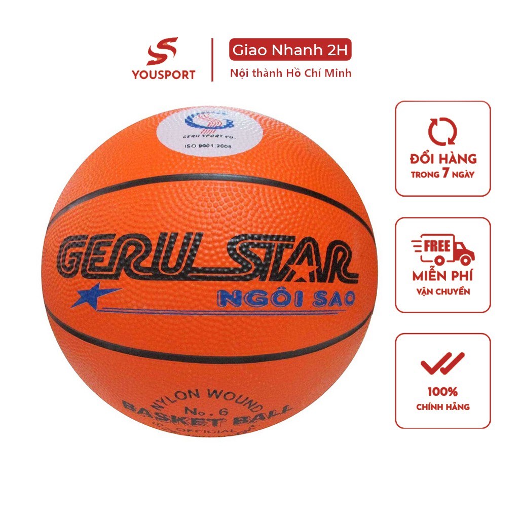 Quả Bóng Rổ GeruStar Cao Su S6 Chính Hãng