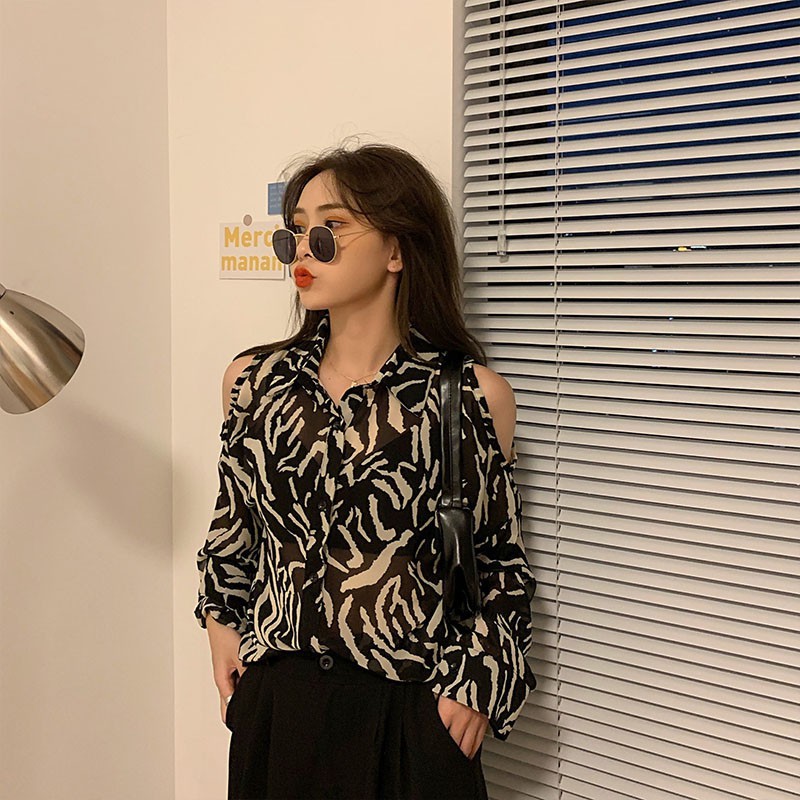 Áo Sơ Mi Tay Dài Hở Vai Thời Trang Cho Nữ | BigBuy360 - bigbuy360.vn