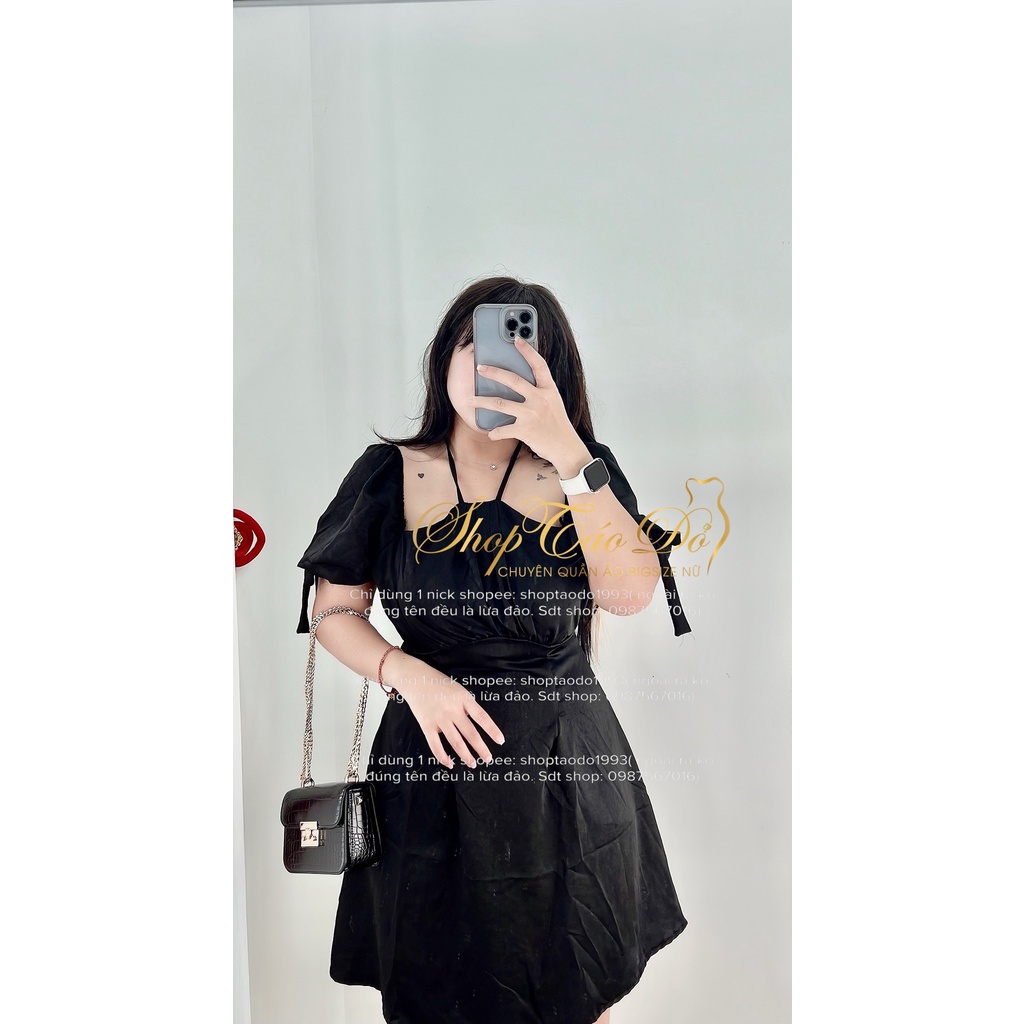 (TÁO ĐỎ BIGSIZE 55-90KG) ĐẦM YẾM CỘT DÂY KHOÉT VAI SANG CHẢNH, DỄ THƯƠNG D28 ( ảnh thật shop chụp 100%)🍎🍎🍎 | BigBuy360 - bigbuy360.vn