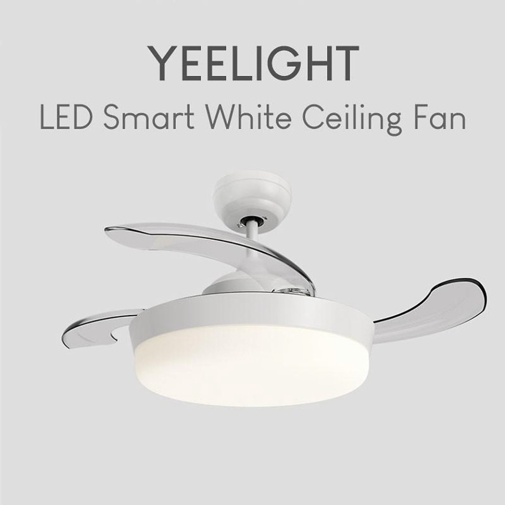 Đèn LED kiêm Quạt Trần Yeelight C2101C1060 - Cánh gió đảo chiều trong suốt, Kết nối app Mi Home, bản Quốc Tế