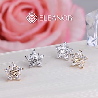 Bông tai nữ chuôi bạc 925 Eleanor Accessories hình hoa tuyết phong cách thumbnail