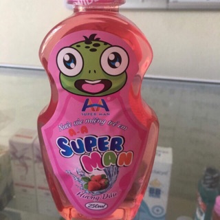 Nước súc miệng Super Man hương dâu cho trẻ em