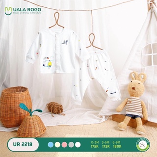 Bộ qa sơ sinh cúc giữa petit ualarogo