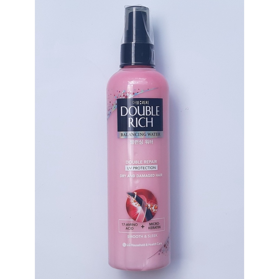 [120ml] Xịt dưỡng tóc phục hồi tóc hư tổn Double Rich Balancing Water Revitalize Nutrition chăm sóc tóc hư tổn ( hồng)