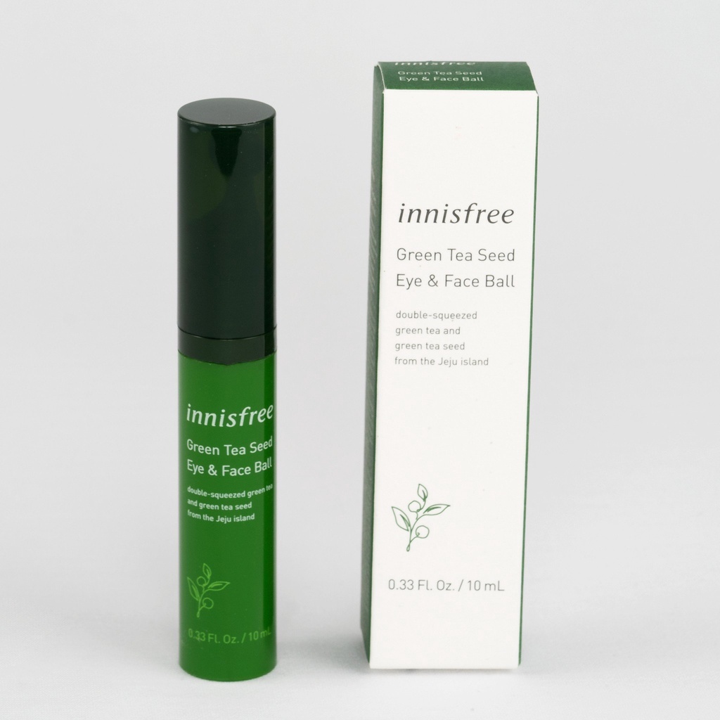 Thanh lăn tinh chất dưỡng mắt innisfree Green tea seed eye &amp; face ball 10ml