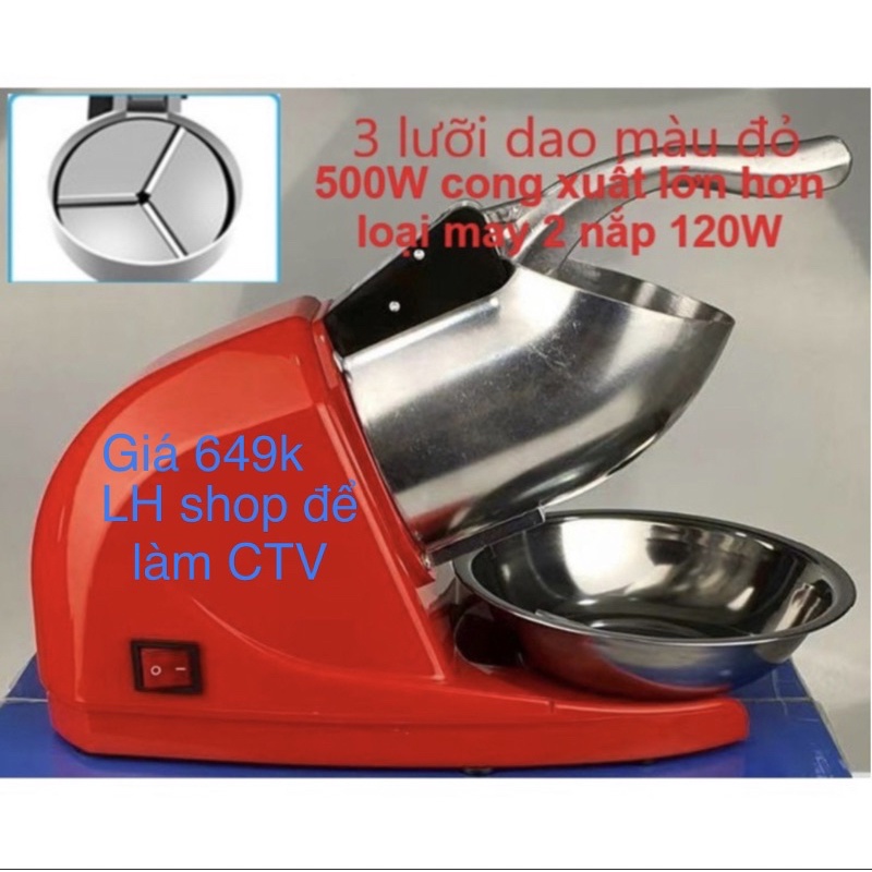 Máy bào đá ICE SRUSHER 500W 3 Lưỡi dao,