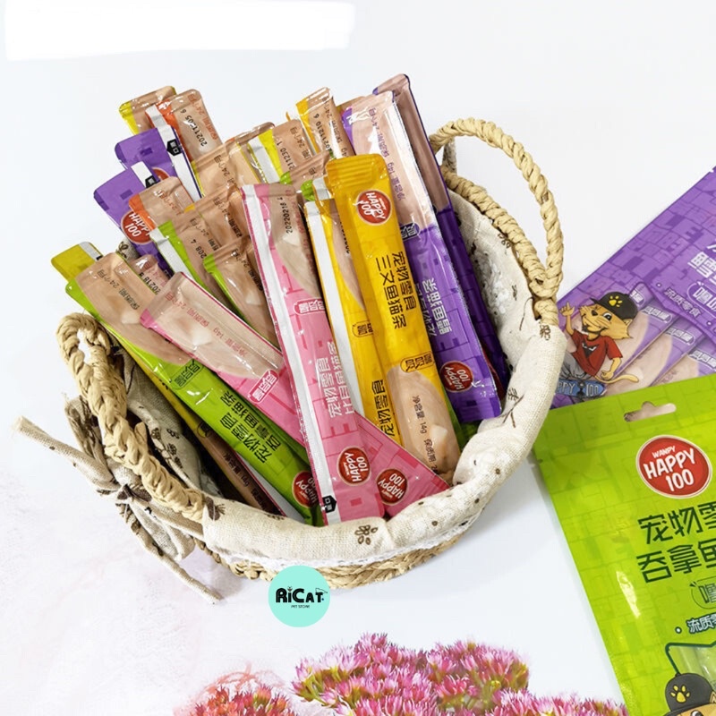 Súp Thưởng WANPY HAPPY100 Cho Mèo (14g x 5 thanh)
