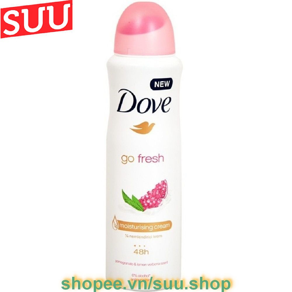 Xịt Khử Mùi Nữ 150Ml Dove Go Fresh Go Fresh Lựu, suu.shop Cam Kết 100% Chính Hãng.