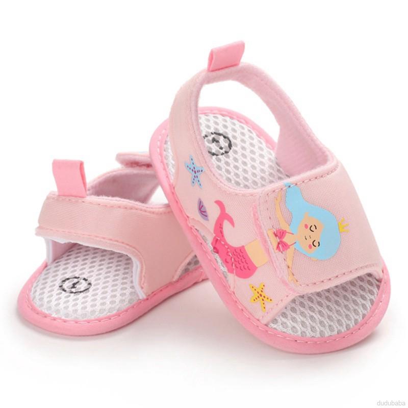 Giày sandal in hình nàng tiên cá thời trang xinh xắn cho bé gái 0-18 tháng tuổi