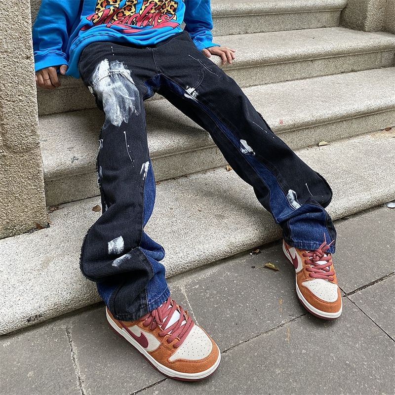 Street Hip Hop Long Jeans For Men