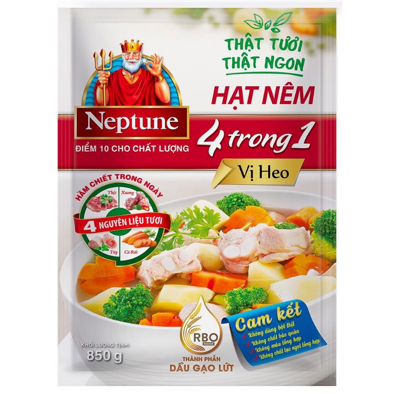 Hạt nêm Neptune 4 trong 1 vị heo 850g