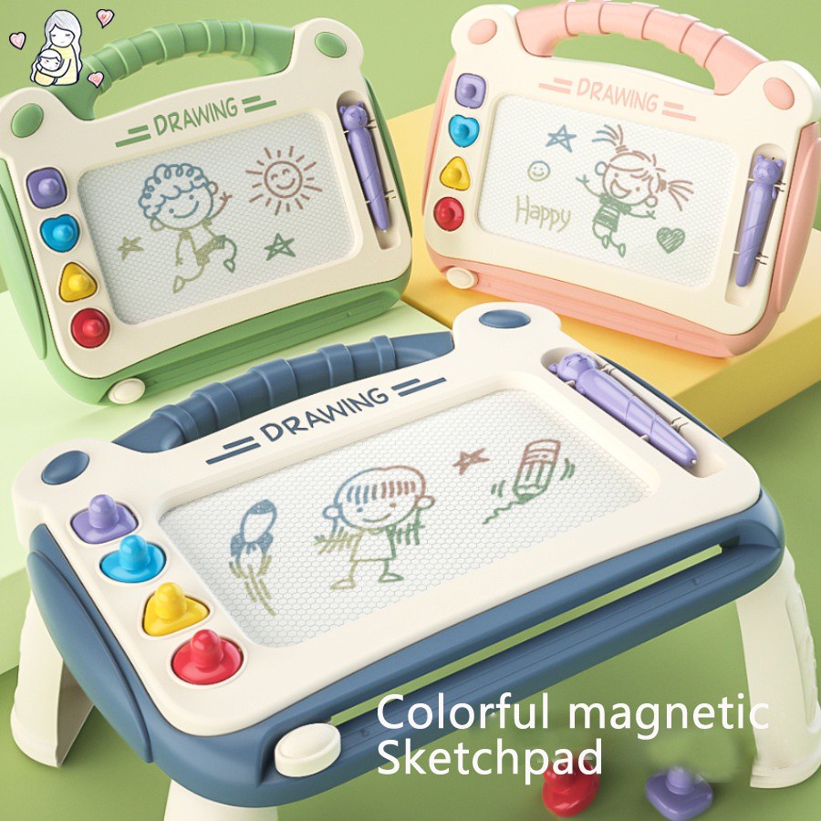Bảng Vẽ Nam Châm Nhiều Màu Sắc Cho Bé/Trẻ em Sketchpad Màu Bảng Graffiti Từ tính Đồ chơi trẻ em trai và gái với Bảng vẽ từ tính Có thể xóa Doodle Bảng vẽ tranh