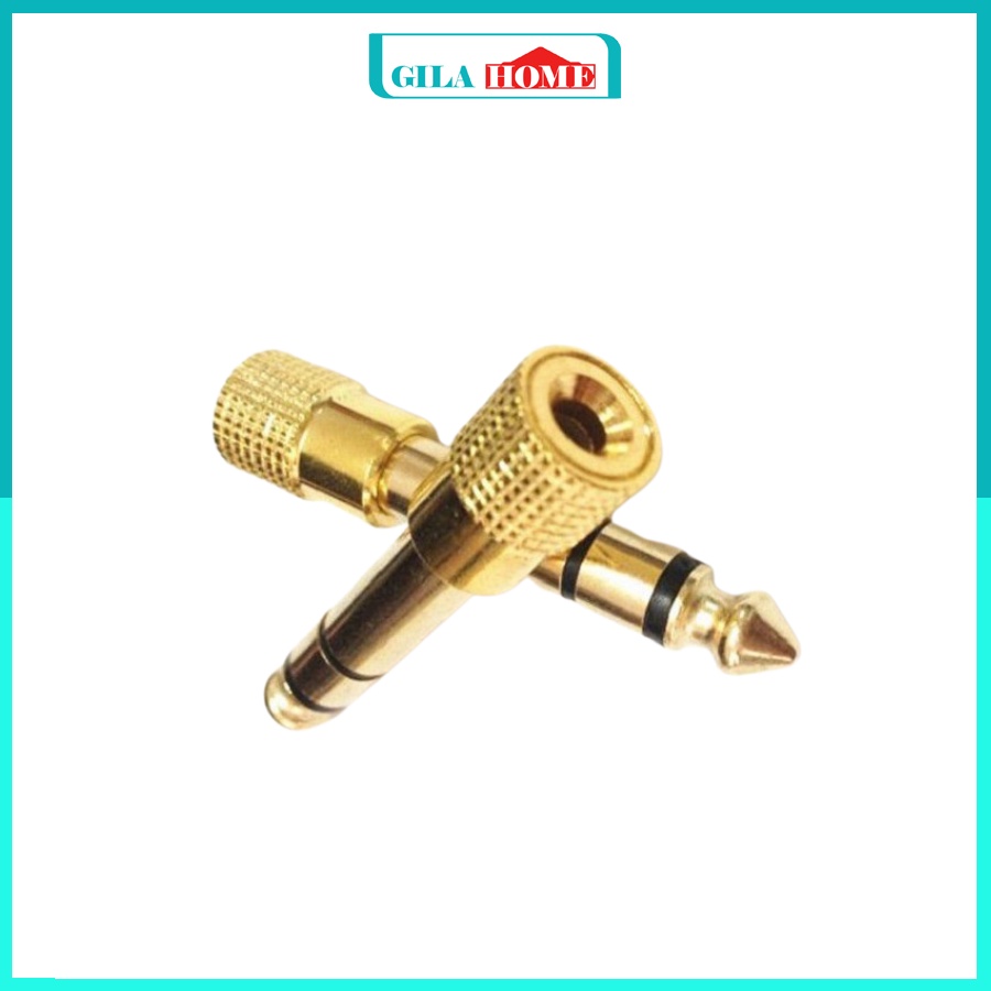 Jack Chuyển Đổi 6ly GILA HOME Chất Liệu Đồng Thau Rắn Có Độ Bền Cao Từ Cổng 3.5mm Cái Sang Cổng 6.5mm