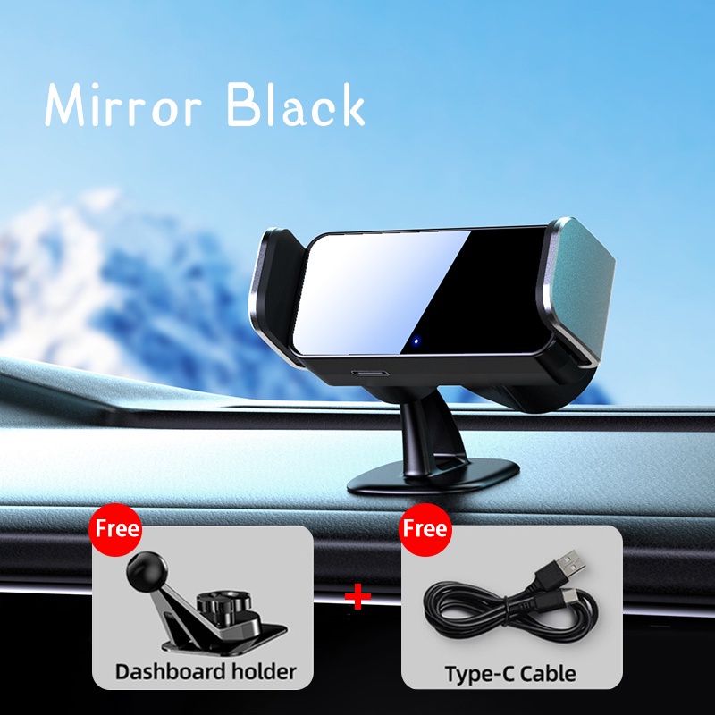 Giá đỡ điện thoại SEAMETAL gắn trên xe hơi xoay được 360 độ dáng đứng dạng kẹp/ dán tiện lợi