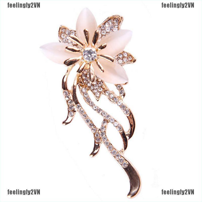 ❤Mặt Trời❤ Trâm Cài Áo Hình Hoa Đính Đá Sang Trọng Cho Nữ