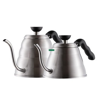 VOLCANO Ấm bình rót pha trà cà phê bằng inox, ấm rót nước cổ ngỗng