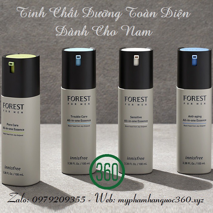 Tinh Chất Dưỡng Toàn Diện Cho Nam Innisfree Forest For Men All In One Essence 100ml