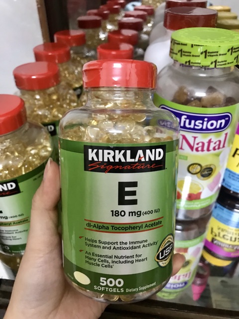 { CHÍNH HÃNG} Vitamin E 400ui Kirkland - Đẹp da: 500v - Mỹ