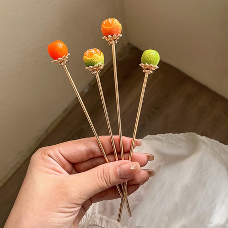 Kẹp Tóc Đính Bóng Lông Hình Chữ U Đơn Giản Và Hiện Đại Chất Lượng Cao