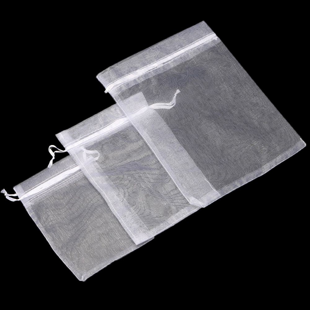 LAKAMIER [Ready Stock] 25/50PCS Gift Bags Drawstring Candy Pocket Organza Gauze Sachet Jewelry Packing Party Supply Wedding Christmas Favor Pouches
