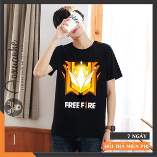 Áo Free Frie [ ĐỦ SIZE ] cổ tròn màu đen logo rank thách đấu cực chất