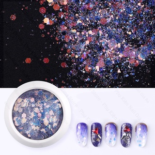 Nhũ kim tuyến nail , nhũ vảy cá trang trí móng 8 màu