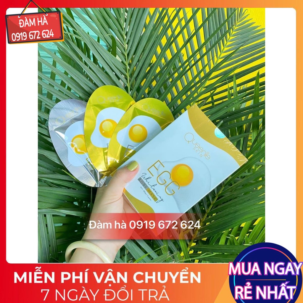 TẮM TRẮNG TRỨNG GÀ VÀNG QUEENIE SKIN set 3 gói