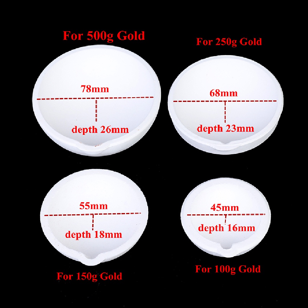 Nồi Nấu Tan Chảy Thạch Anh Màu Vàng / Bạc Chịu Nhiệt Cao