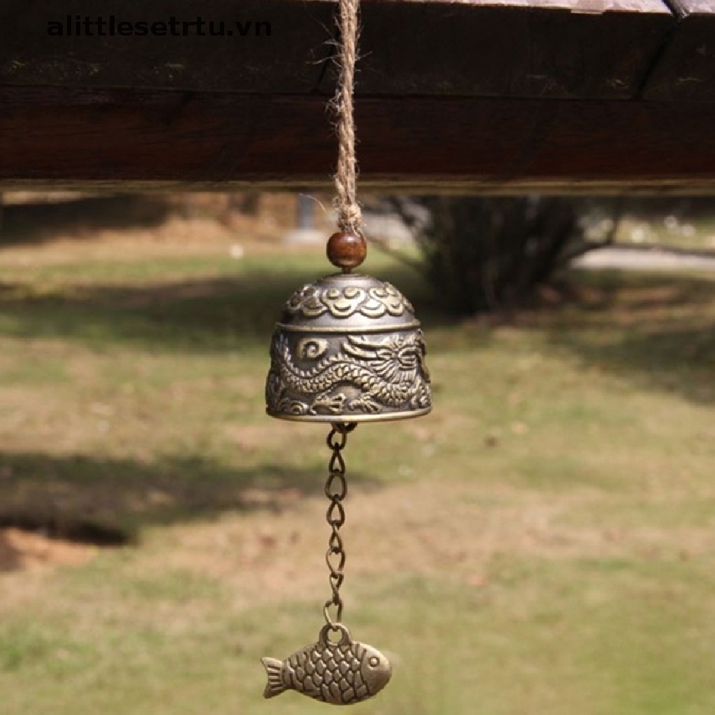 Chuông Gió Bằng Đồng Khắc Họa Tiết Treo Trang Trí Nhà Cửa / Sân Vườn