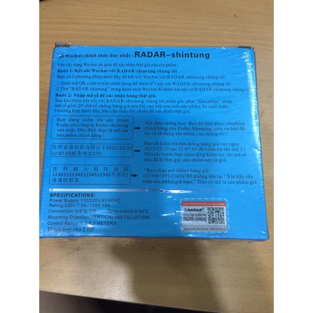 Phao điện thông minh RADAR, chống cạn bồn nước, ngắt điện máy bơm tự động (hàng chính hãng, sẵn có)