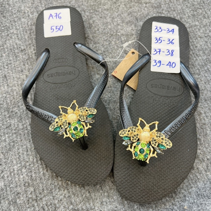 dép HVN slim gắn charm