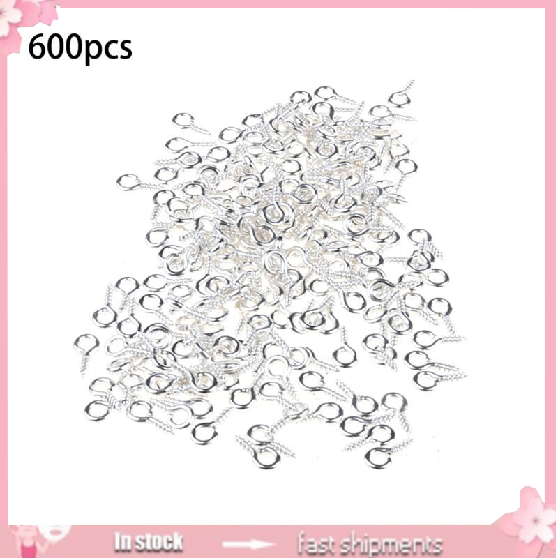 Set 600 mắt vít nhỏ màu bạc dùng để làm trang sức tiện dụng