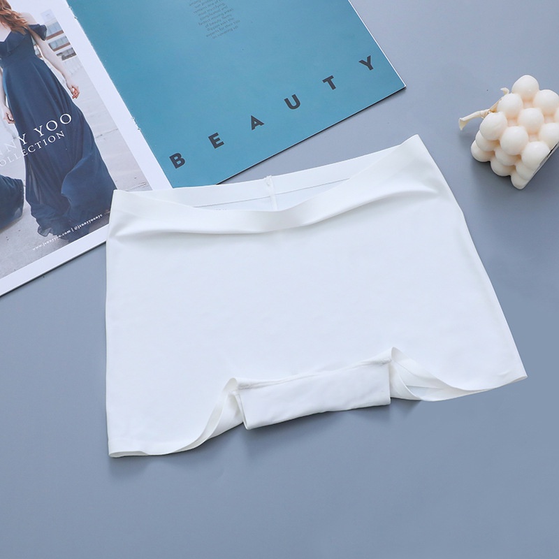 Quần Lót Boxer Không Đường May Bằng Vải Lụa Lạnh Cotton Nguyên Chất Thoáng Khí Gợi Cảm Cho Nữ