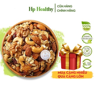 Tặng Mơ hoặc Chia 500G Ngũ Cốc Granola Mix Siêu Nhiều Hạt Giảm Cân Tăng Cơ Nhà Làm Ăn Kiêng Hp Healthy Hạt Dinh Dưỡng