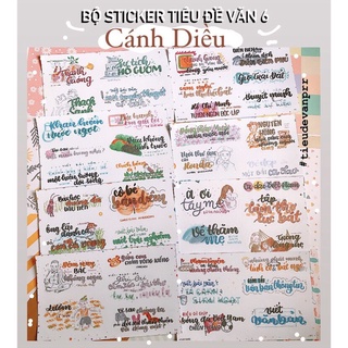 Sticker tiêu đề Văn lớp 6, 7 - Có đầy đủ văn bản, tv, tlv