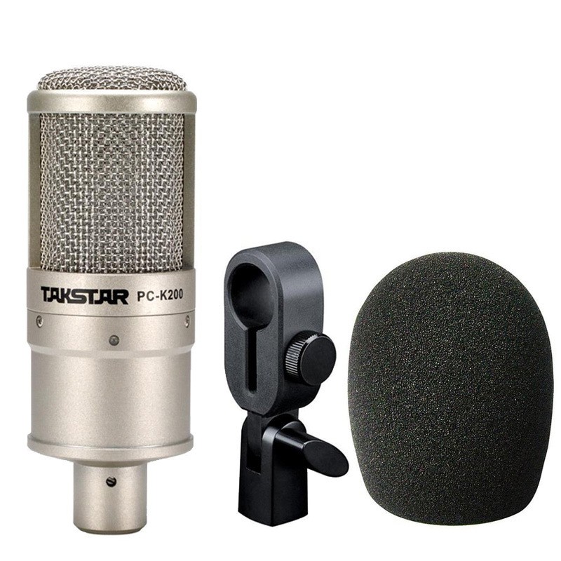 COMBO mic thu âm PC-K200 sound card XOX KS108 MA2 nguồn 48v chân màng 2 dây canon- bộ live stream xoxks108 tiếng anh ♥️♥