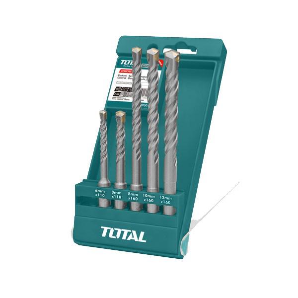 Bộ mũi khoan bê tông đầu gài sds 5 chi tiết total tac190501