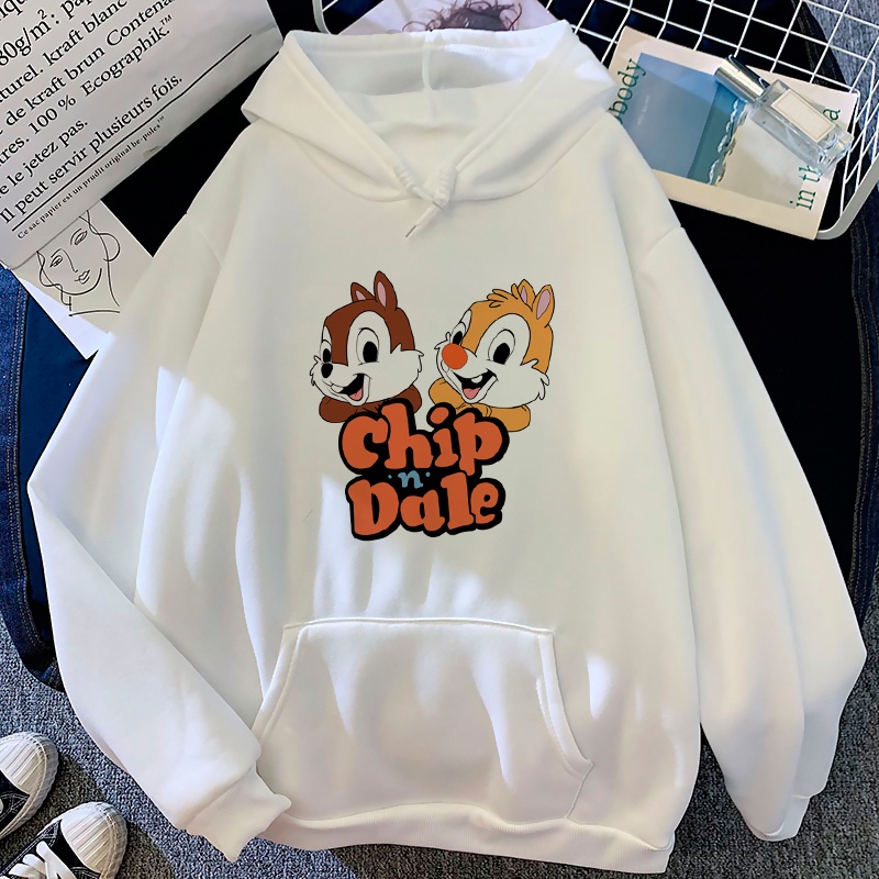 Áo hoodies nữ in hình Chip n Dale y2k cá tính