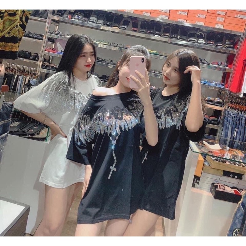 ⚡️ 𝐅𝐑𝐄𝐄 𝐒𝐇𝐈𝐏 ⚡️Áo Phông Nam Mc Burlon hoạ tiết cánh chim scap new