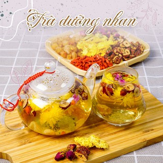 Mã 09 -set trà hoa dương da - đẹp dáng- trà thảo mộc - trà thảo dược