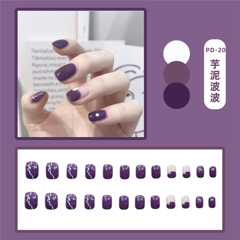 Set 24 móng tay giả trang trí nhiều mẫu độc đáo