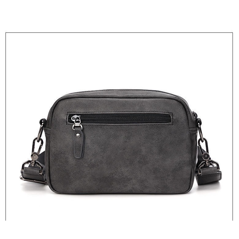 Túi Xách Da Đeo Chéo Nam Thời Trang OUMU  Màu Xám