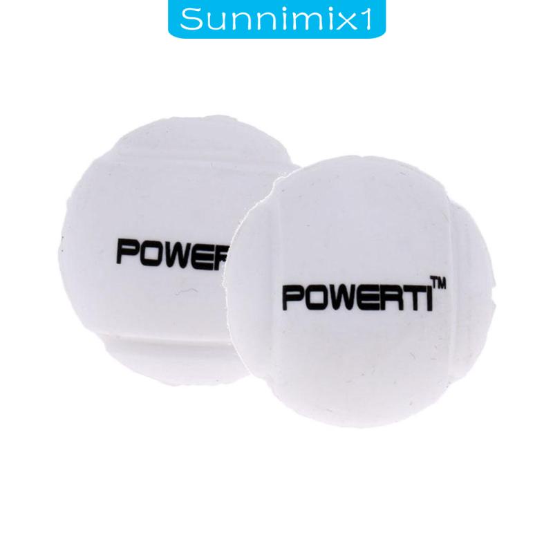 Set 2 Phụ Kiện Giảm Xóc Cho Vợt Tennis Hình Quả Bóng Màu Vàng